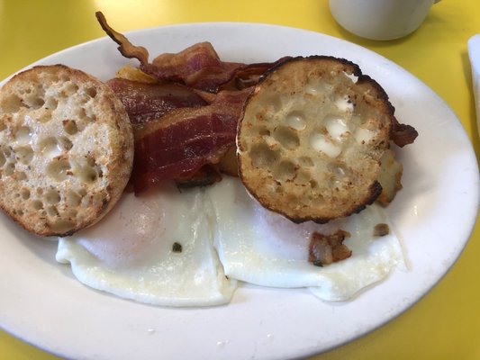 Eggs Bacon and an English Muffin