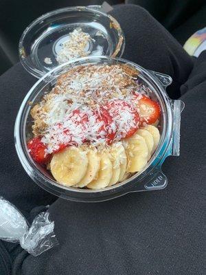 Berry bowl with everything add almond butter