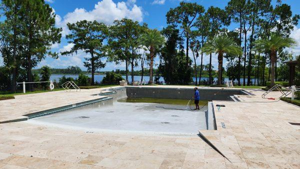 Start of commercial pool remodel.