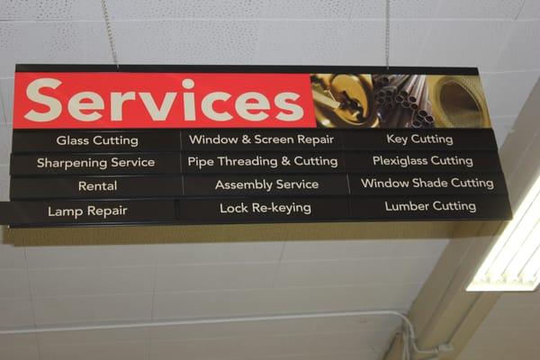 A list of our services.