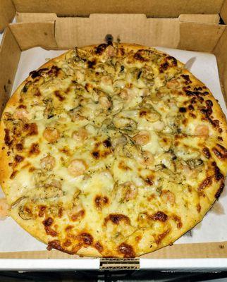 Lemon-Pepper Shrimp Pizza