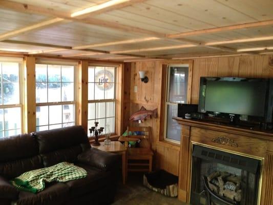 Remodeled family room.