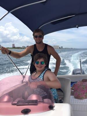 Cole and Josh on the "big, bad Atlantic!"