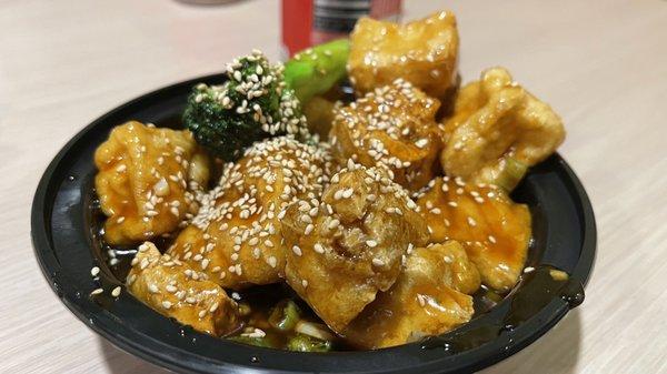 Sesame Tofu with broccoli