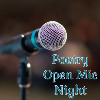 We host monthly poetry open mic events!