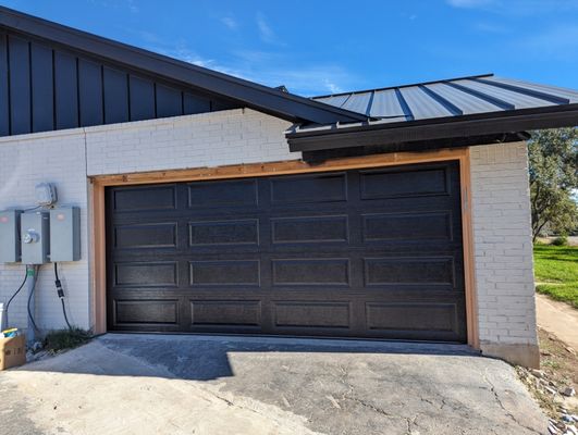 New garage door steel back long  panel