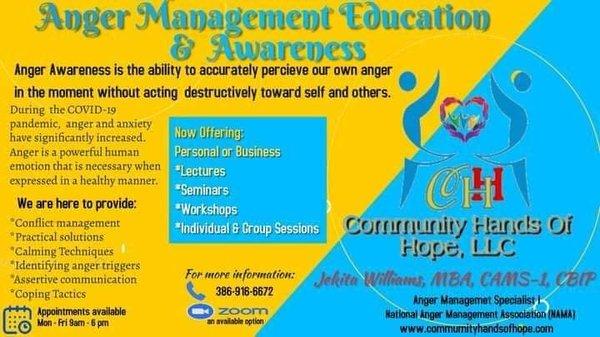 Anger Management Counseling, Education, Awareness, or Seminar