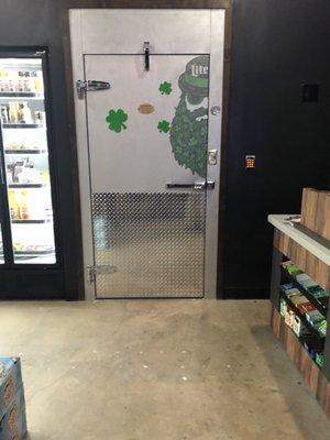 Door to get in from the convenience store.