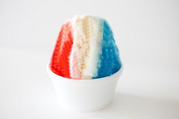 Cherry & Blue Vanilla Shaved Ice with Frost! Yummy treat!