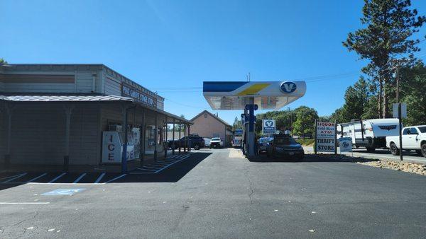 Mini Mart and gas pumps