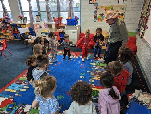 Music Time with our FAVORITE volunteer