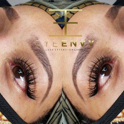 Brow wax and fill with classic Eyelash extensions