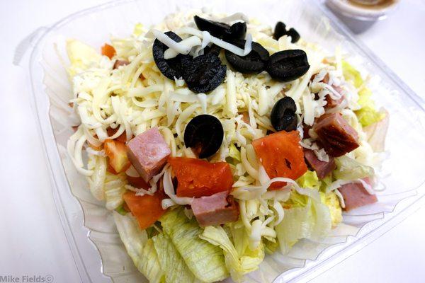 Italian Salad with a BLINDING WHITE BACKGROUND