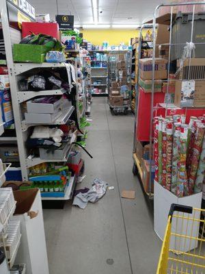 This is how Dollar General looks to a customer. This is just one aisle. The entire store looks like this and worse.