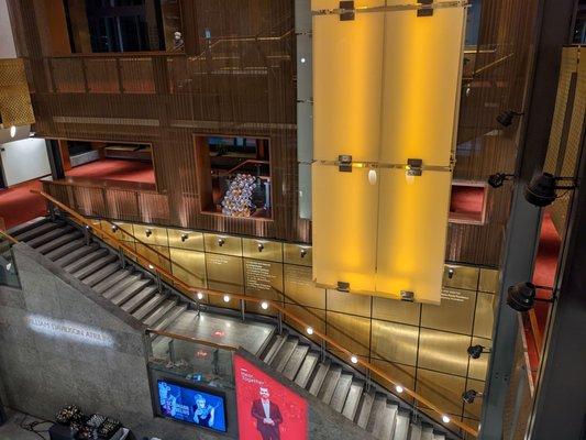 Looking down in the atrium