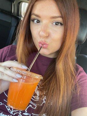 My favorite orange, carrot, pineapple juice!