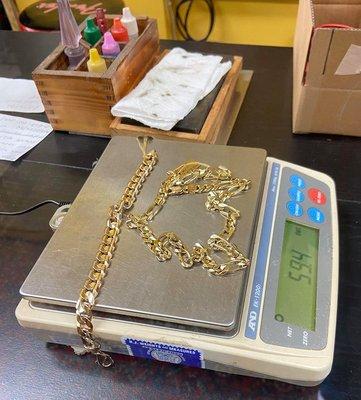 At Pawn It you can watch us evaluate your jewelry in front of you. We will never "take it in the backroom" like other shops will.