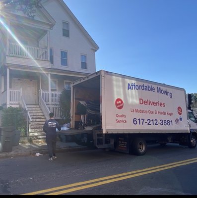 Cleaning the truck after service completed