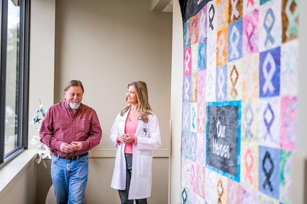 "Our Heroes" blanket, Radiotherapy Clinics of Georgia - Snellville.