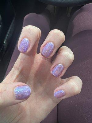 Gel Holographic Manicure