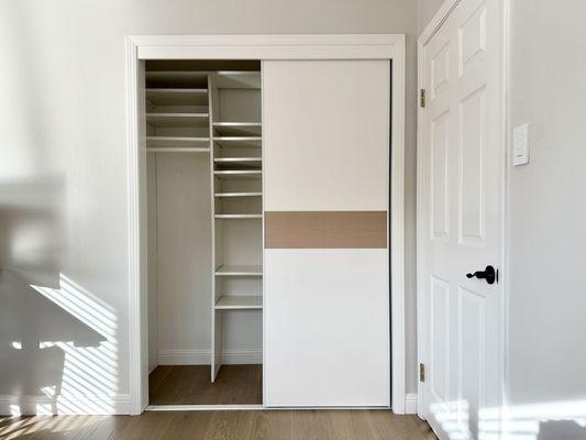 customized sliding closet door