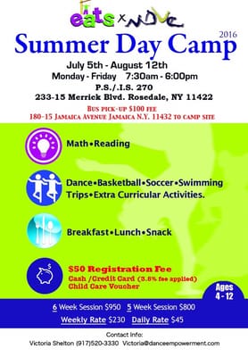 Summer Camp 2016 Registration now open ! Call (917)520-3330 for more info