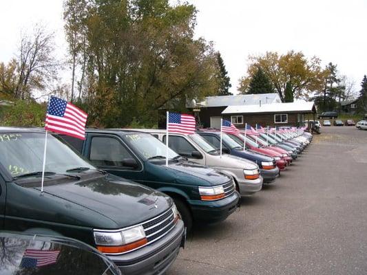 We usually have 125 to 250 vehicles in stock to choose from. 651-483-1121