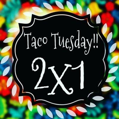 Now every tuesday is taco-Tuesday special 2x1 only 3 meats pastor(marinate pork)
Asada(steak) 
Pollo(chicken) 
4-10p.m.