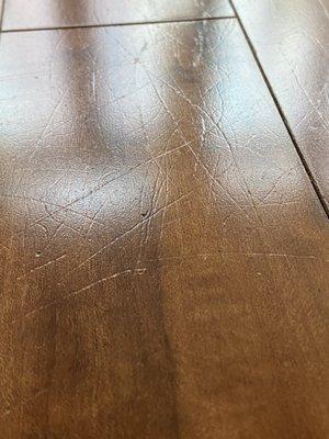 Micro-scratches unaffected by sand free refinishing