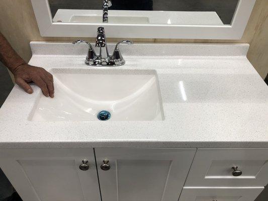 Sink installed