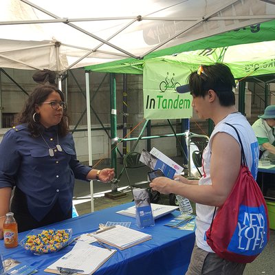 Disability Pride #3Parade 2017 in Madison Square Park Booth with our Case Manager Shaly Gittens