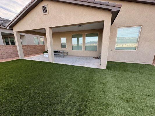 Back yard turf