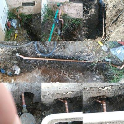 New water line installed this past summer by Carlos of Platinum Plumbing.