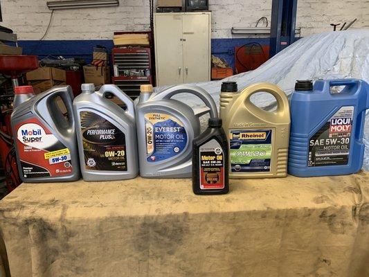 We use all new oil full synthetic no recycle oil