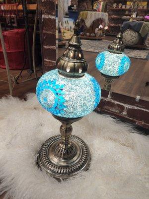 A large variety of Mosaic Turkish Lamps