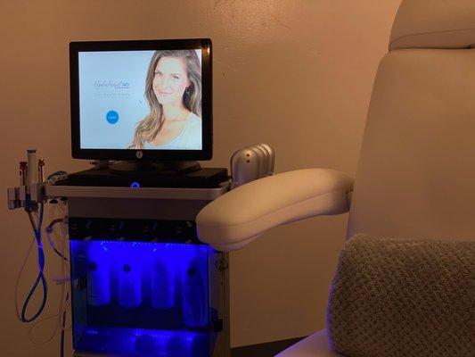 Our Hydrafacial machine.