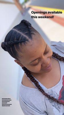 Feed in braids (extensions)