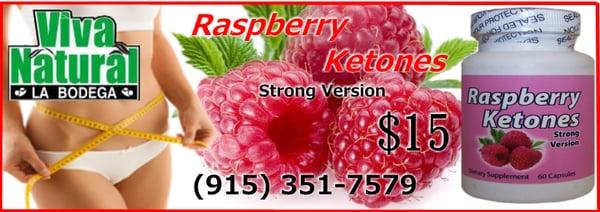 RAPBERRY KETONE 500MGS
 $15 EACH