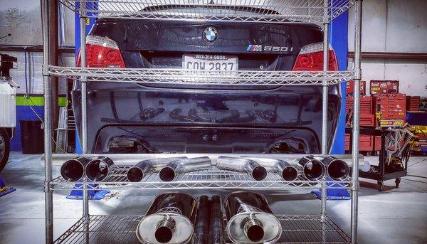 True Dual Exhaust Conversion on 2008 BMW 550i