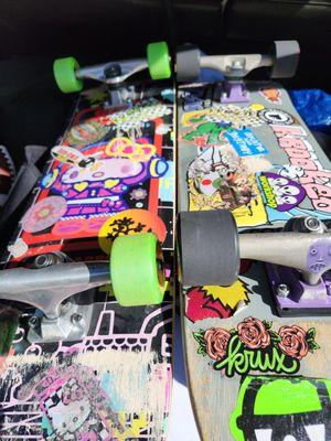 Skateboards with new wheels from @BoardShopsofAmerica