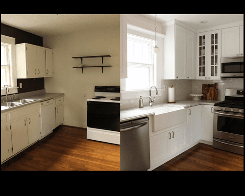 Kitchen remodeling before and after