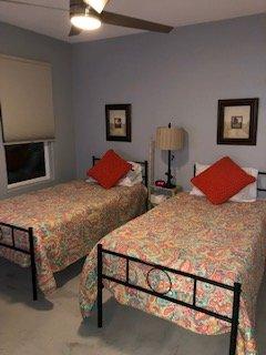 Twin beds and your own private bath in the 2nd bedroom