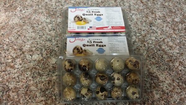 Jumbo Quail Eggs. $3.50 per tray.