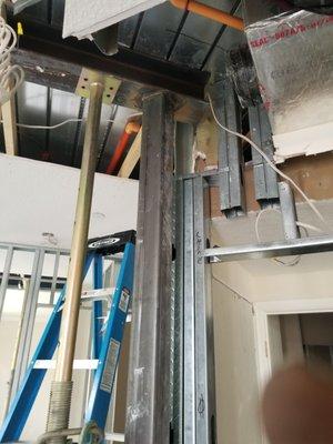 Load bearing beam installation