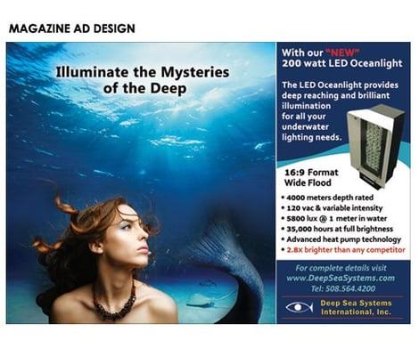 Advertisement Design. Half Page Ad.  Client - Deep Sea Industries