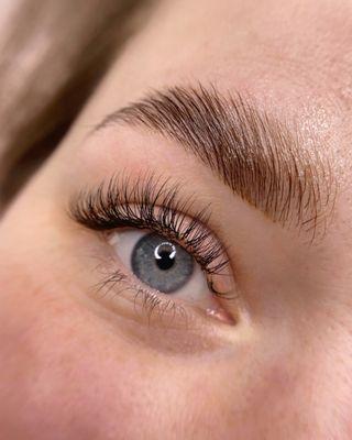 Brow lamination and Classic full set eyelash extensions