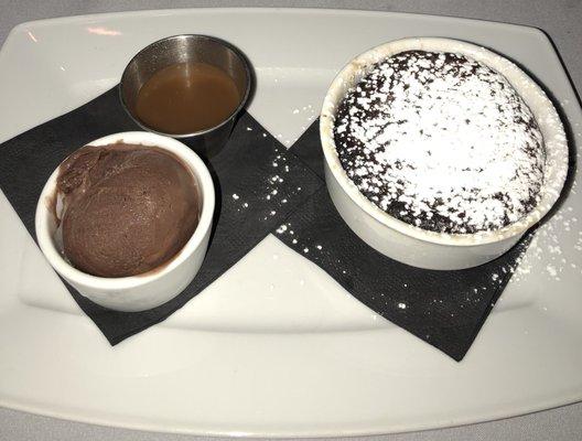 Chocolate peanut butter soufflé