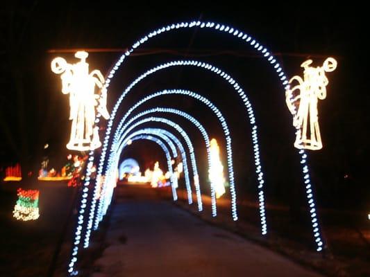 Christmas lighting drive-thru