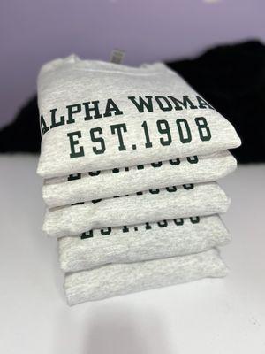 Screen print transfer sweatshirts