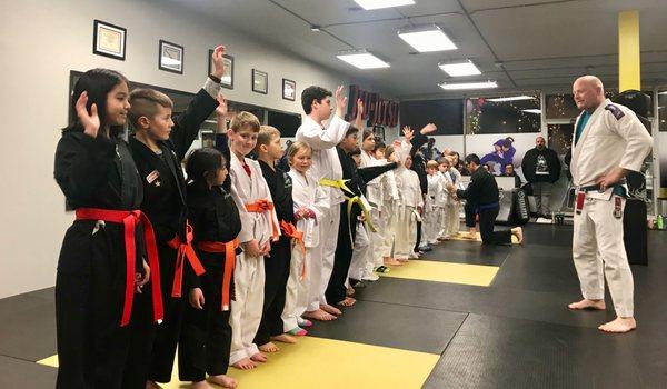 Kids class line up